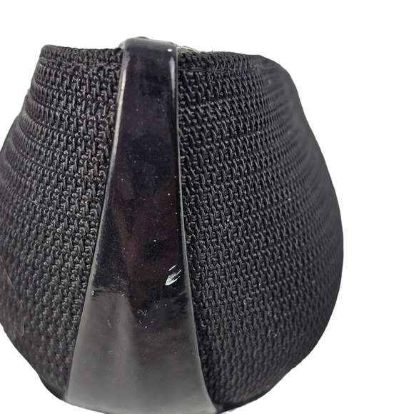 Shoes Stuart Weitzman black fabric square toe block heel pumps 7.5 - Picture 10 of 12